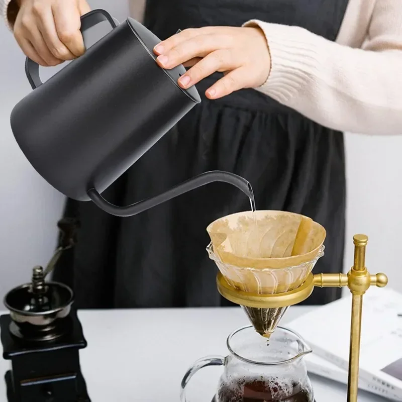 Tea And Coffee Kettle - 350/600ML Rvs Drip Ketel Zwanenhals Dunne