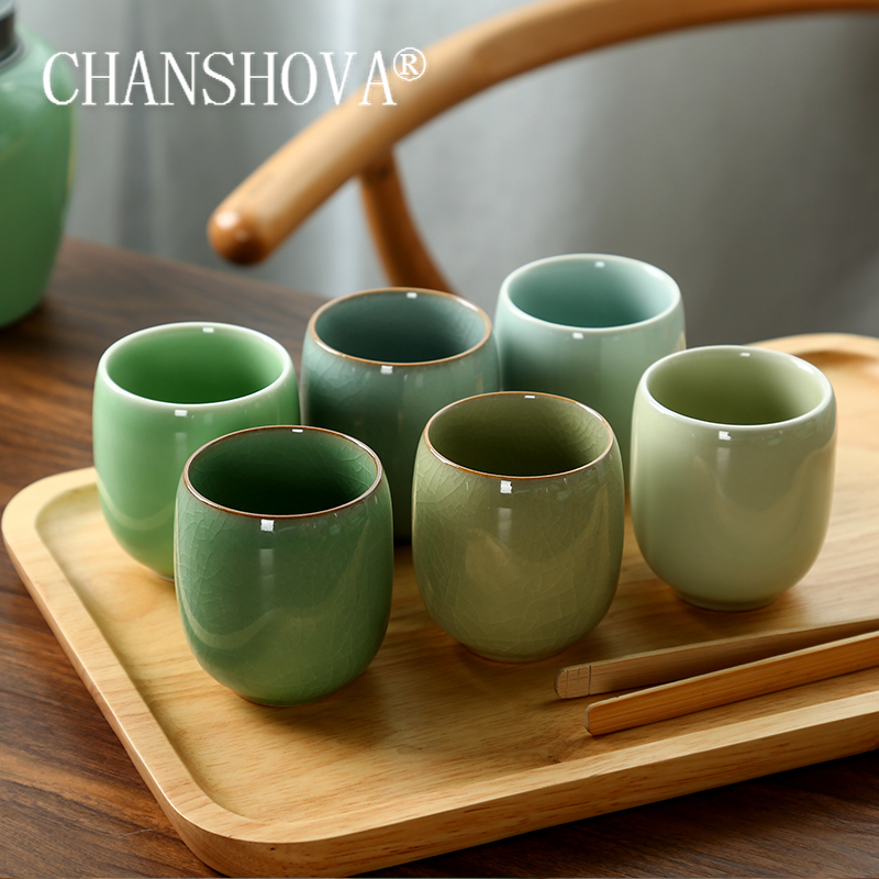 Tea And Coffee Kettle - CHANSHOVA-porseleinen theekopjesset, traditionele Chinese stijl, celadon