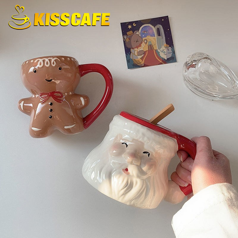 Coffee Tea Friends - Creatieve Leuke Cartoon Kerst Keramische Mok