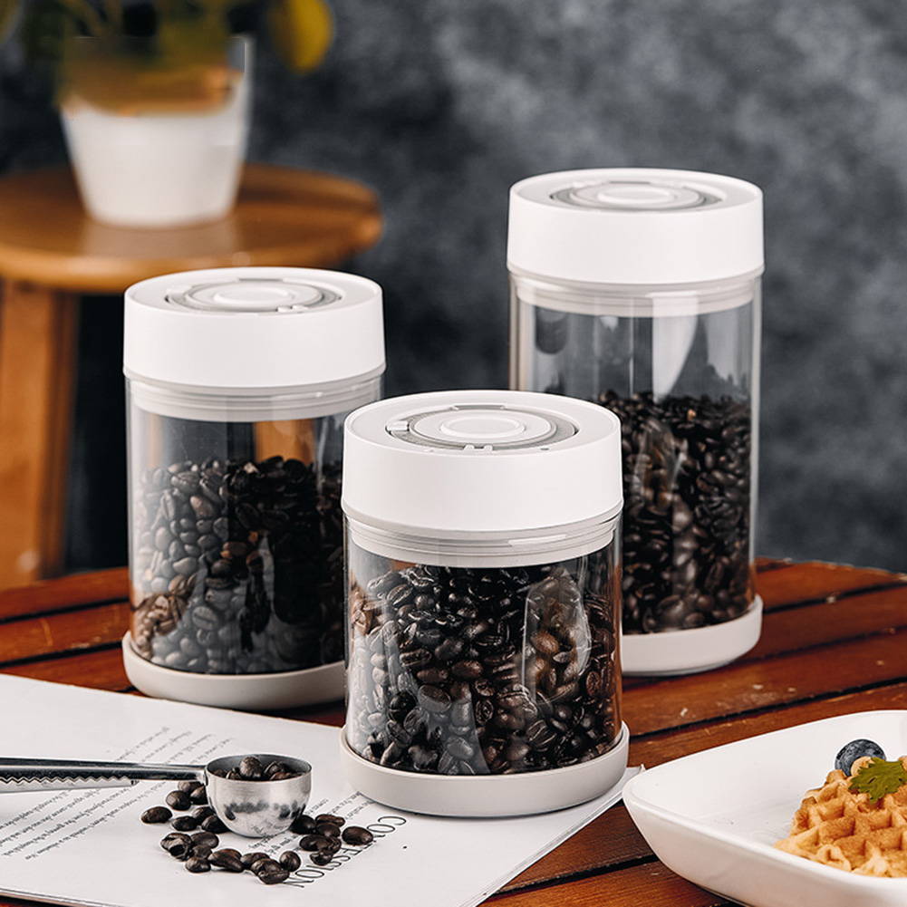 Coffee Tea Bean - Keuken Vochtbestendig Glas Koffiebonen Pot Automatische