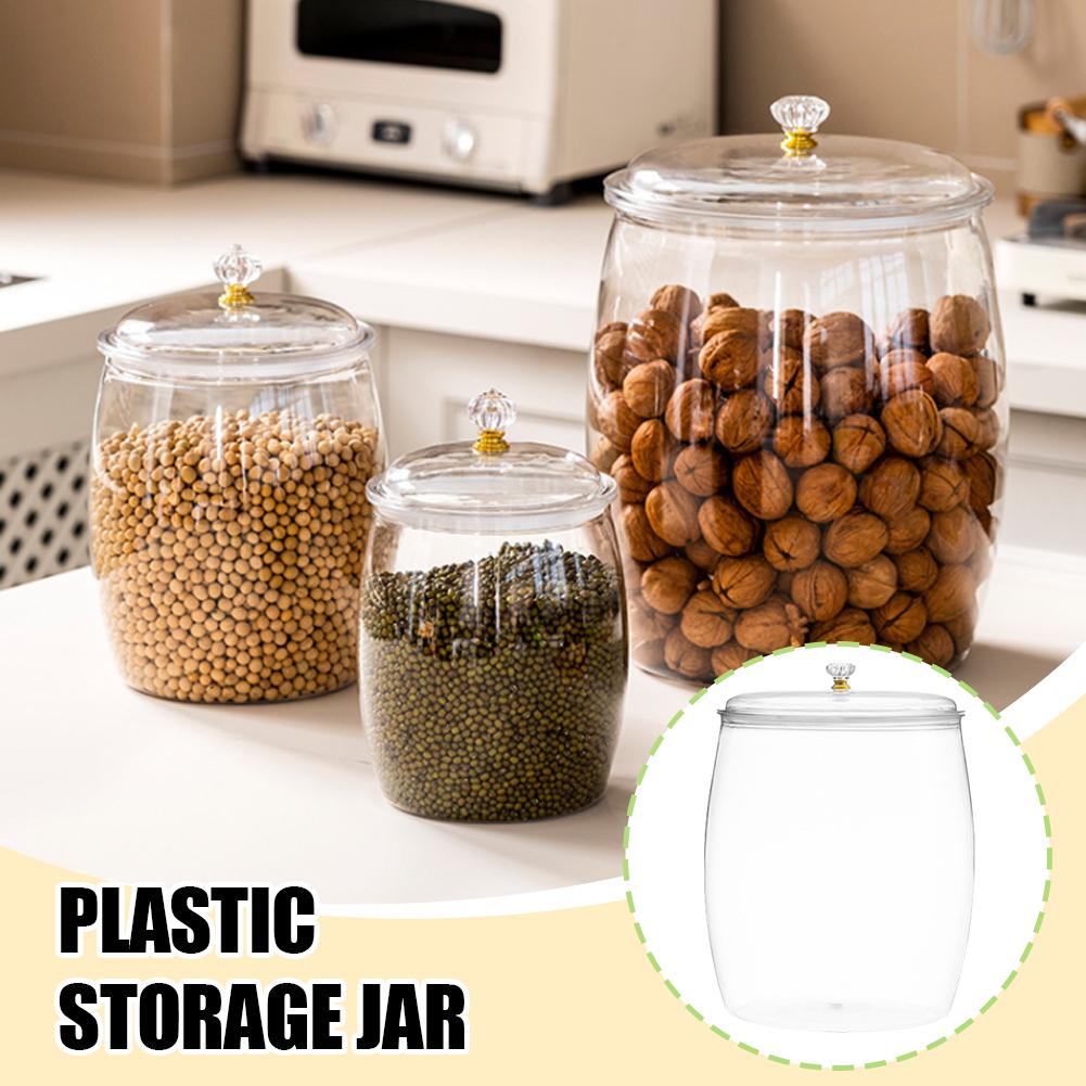 Coffee Tea Bean - Grote transparante plastic afgesloten pot met