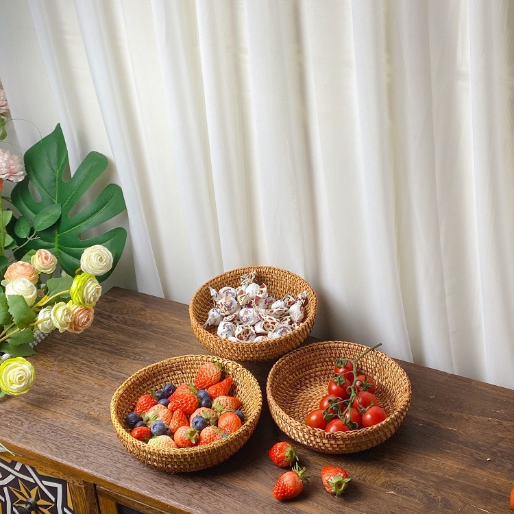 Coffee Tea Vietnam - Vietnamese rotan fruitmand, theeblad, opbergmand, salontafel