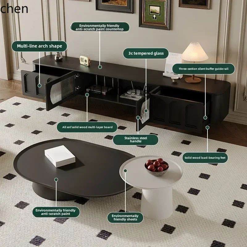 Coffee & Tea Restaurant - i5.15 retro tv-kast salontafelcombinatie moderne eenvoudige