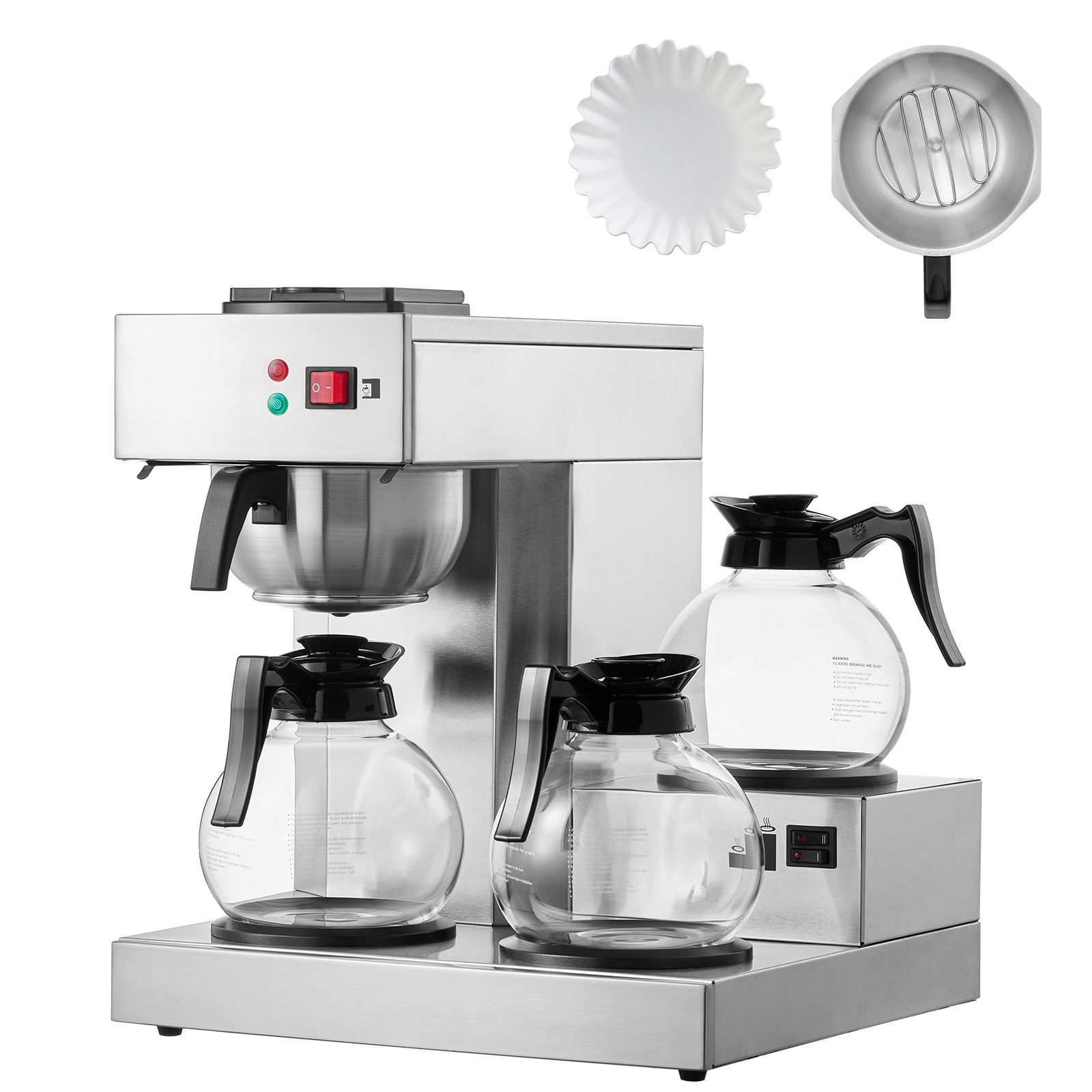 Coffee & Tea Restaurant - 12-kops commercieel druppelkoffiezetapparaat, koffiemachine met 3