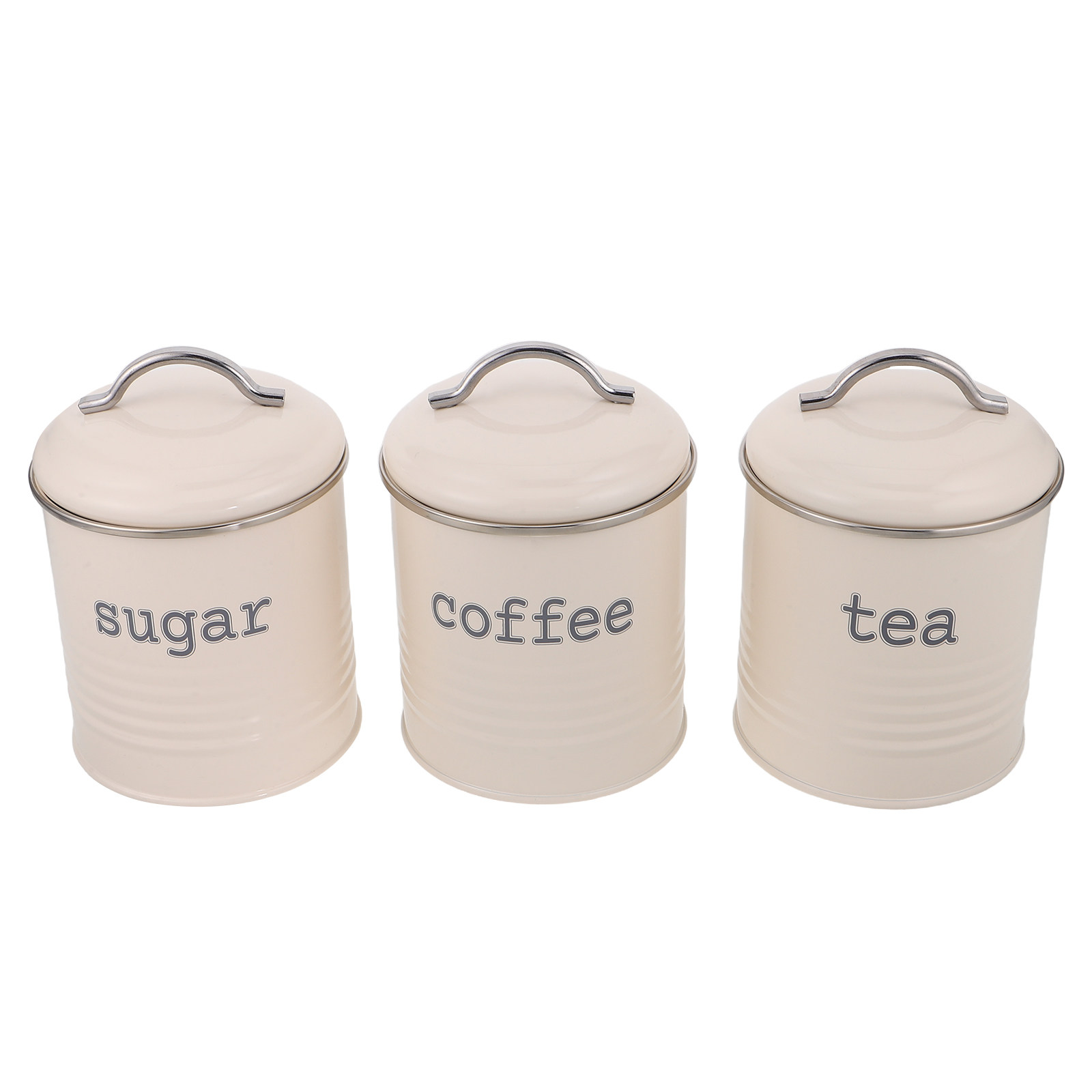 Coffee Tea Bean - 3-delige verzegelde koffiebonencontainerset, luchtdichte thee- en
