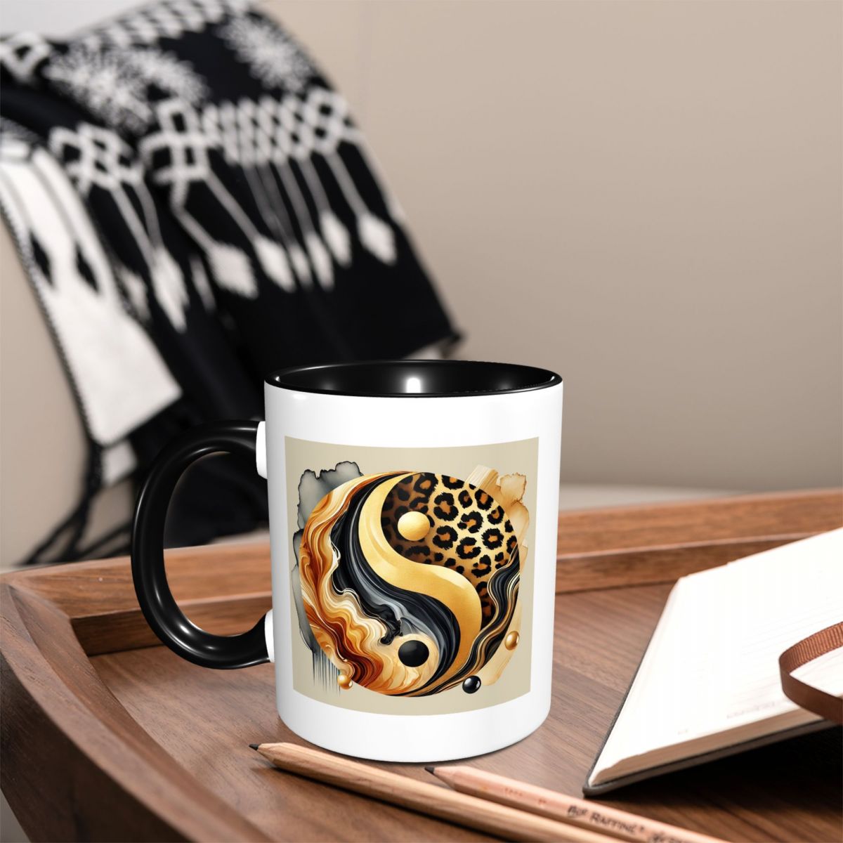 Luxe gouden marmeren mok met Y - Coffee Tea Yin Yang recensie en prijs