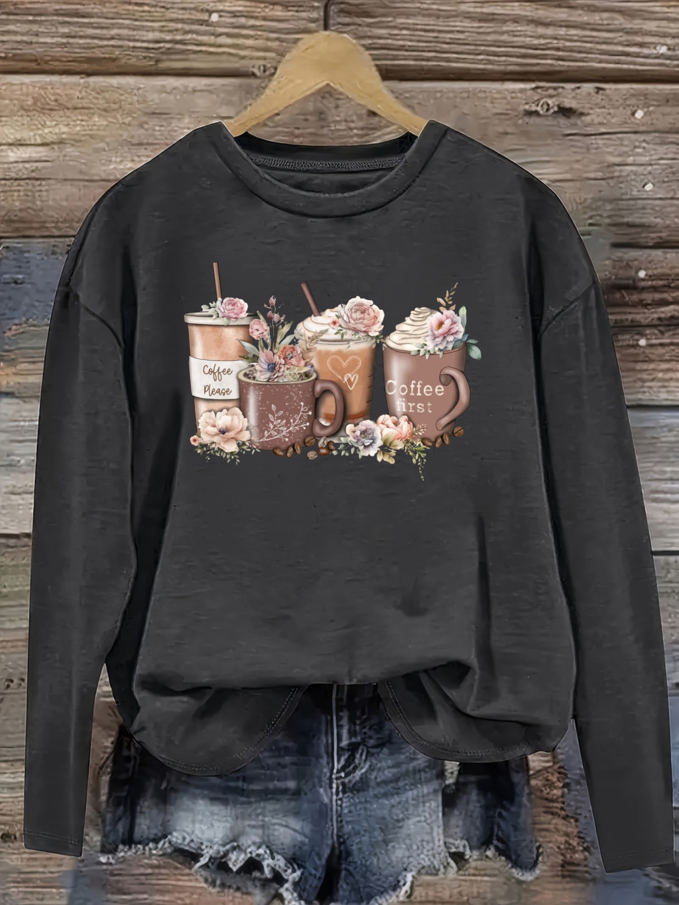 Dames Casual T-shirt met lange - Coffee & Tea Restaurant recensie en prijs