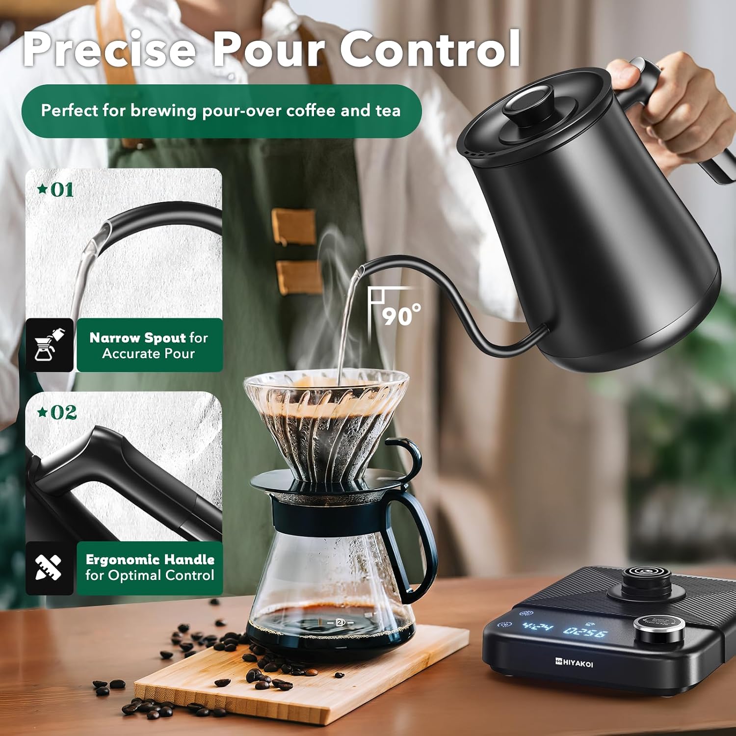 Elektrische waterkoker met zwa - Tea And Coffee Kettle recensie en prijs