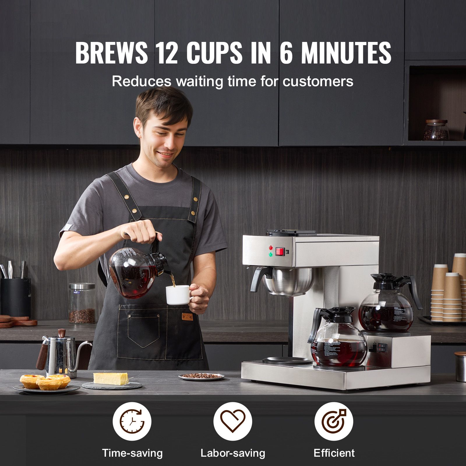 12-kops commercieel druppelkof - Coffee & Tea Restaurant recensie en prijs
