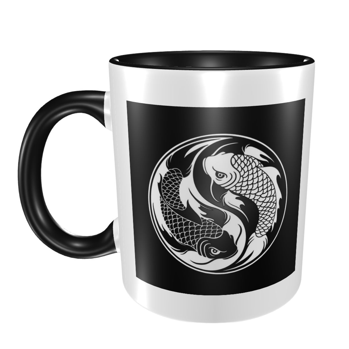 Zwart-wit Yin Yang Koi Vis Mok - Coffee Tea Yin Yang recensie en prijs